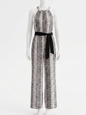 NWT Love&Legend (Addition Elle) Snakeskin Halter Wide-Leg Jumpsuit - 24 Plus